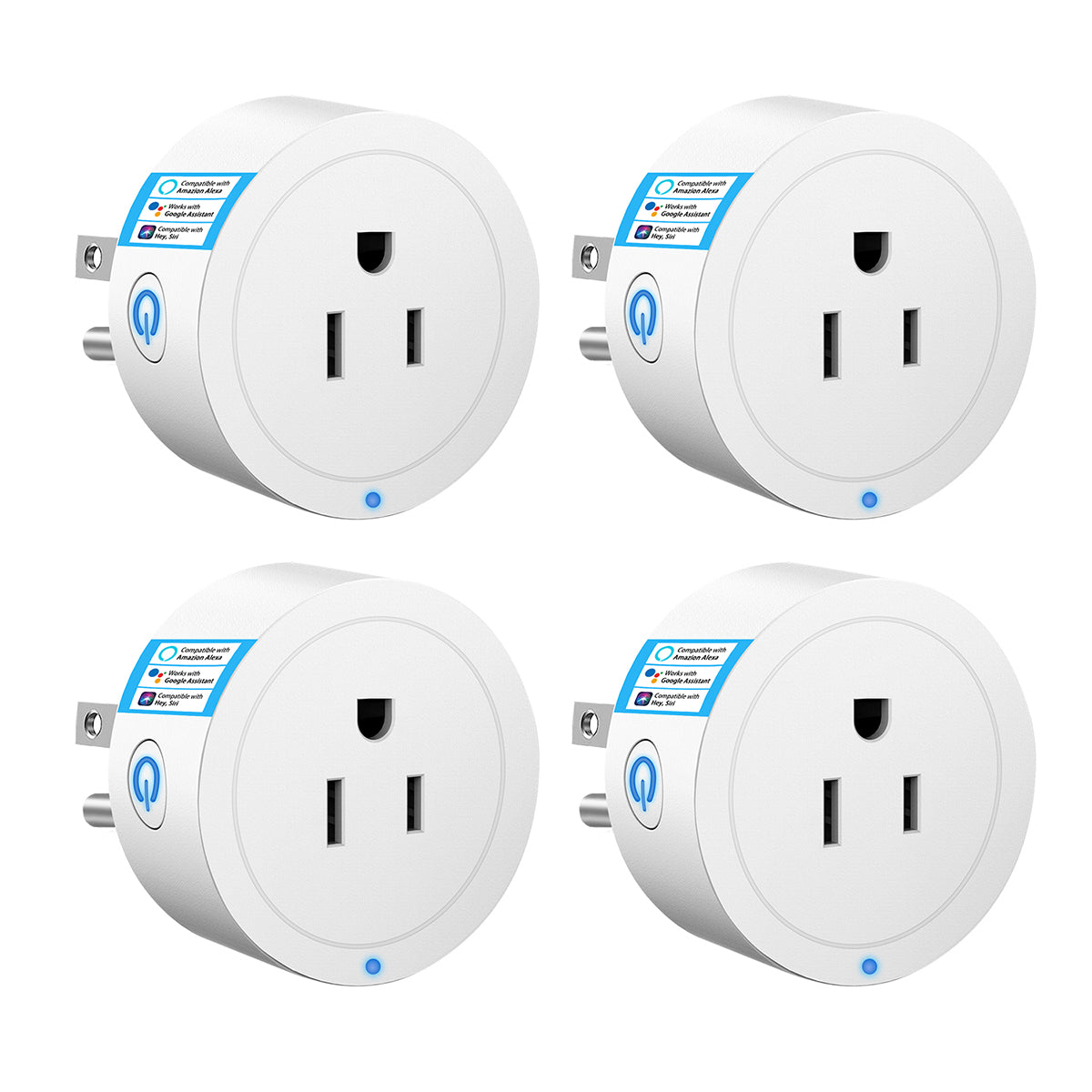 Vanance Smart Plug, WiFi Plugs 4Pack Compatible with Alexa & Google Assistant, Smart Outlet with Timer Schedule, WiFi Socket for Home, FCC Certified, 2.4G WiFi Only